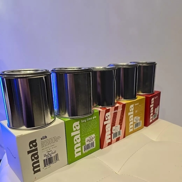 MALA LOT SIX 6 SOY Candles Key Lime Fig Jam Toast Candy Cane Rosebud Metal Tin - Picture 3 of 7